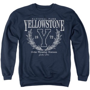 Men's Yellowstone National Park Laurel Wreath Crewneck Sweatshirt - 1 of 4