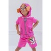 Paw Patrol Chase Skye Rubble Marshall Cosplay T-Shirt and Bike Shorts French Terry Outfit Set Toddler to Big Kid - 2 of 4