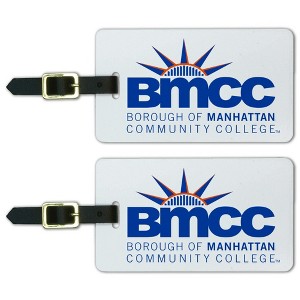 Borough of Manhattan Community College Secondary Logo Luggage ID Tags Suitcase CarryOn Cards  Set of 2 - 1 of 4
