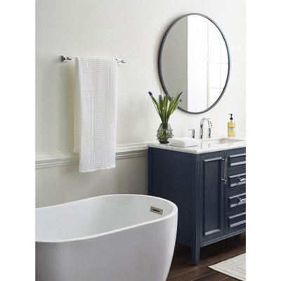 Clear Polished Nickel Wall Mounted Towel Bar