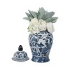Chinoiserie Ceramic Decorative Ginger Jar with Lid - Ceramic Vase for Home Decor, Office Decor - 18", Blue - 4 of 4