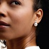 Ross-Simons Italian 10.5-11mm Cultured Pearl and 1.50 ct. t.w. CZ Drop Earrings in Sterling Silver - 2 of 4