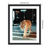 Kate and Laurel Framed Art Tiger in the City at Night 2 by Michael Schauer, 35x43, Oliver Black Narrow - 2 of 4