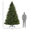 12ft Hinged Artificial Christmas Tree with Foldable Stand, Easy Assembly, Xmas Tree for Home Office Holiday - 3 of 4