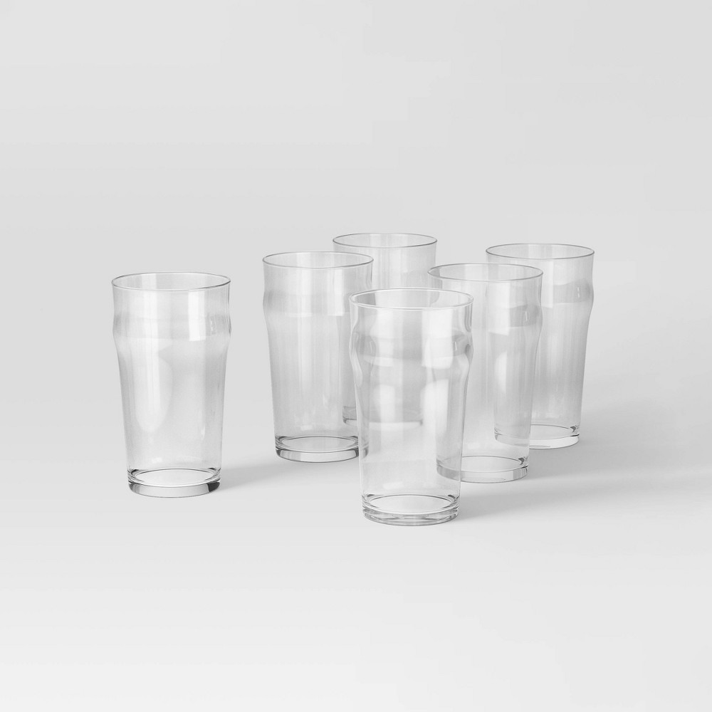 Photos - Glass 19oz 6pk Hutton Pint Glasses - Threshold™