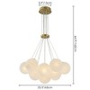 Rennnsan Nymera 25" W 13 -Light Milk Glass Dimmable Classic Bubble Chandelier in White - 3 of 4