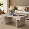 48" Vintage MDF Coffee Table with Reclaimed Wood Veneer,Double-Tier Open Shelves,Rectangular Coffee Table for Living Room-Baofuwish - 2 of 4