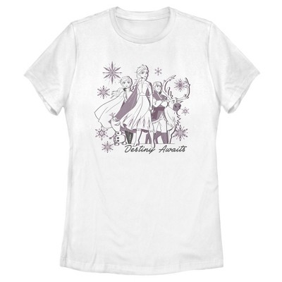 Women's Frozen 2 Destiny Awaits Friends T-Shirt