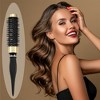 Unique Bargains Nano Thermal Ceramic Round Hair Brush Black 1.18" 1 Pc - 2 of 4