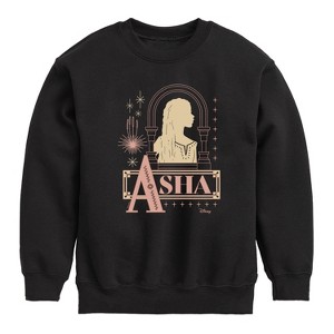 Boys' - Disney - Asha Badge Graphic Long Sleeve Fleece Sweatshirt - 1 of 4
