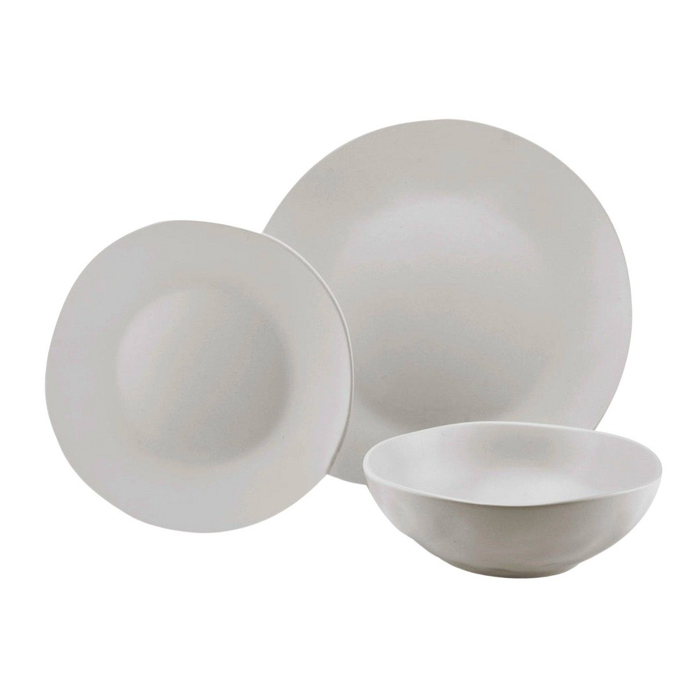 Photos - Glass Godinger Silver 12pc Stoneware Aspero Dinnerware Set White