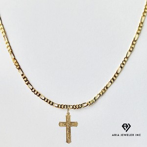 Aria Jeweler Inc Chain with Golden Crucifix - 1 of 2