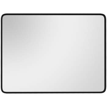 HOMCOM Aluminum Frame Wall Mounted Mirror, Decorative Rectangular Wall Mirror (Horizontal/Vertical)