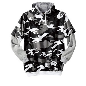 Boulder Creek by KingSize Men's Big & Tall Tall Thermal-Lined Layered Look Hoodie - 1 of 4