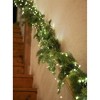 MOEPISY 6ft Christmas Garland with Lights, Real Touch Winter Pine Garland - 2 of 4