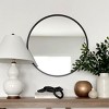 GlasFlength Decorative Wall Mirrors Modern Round Mirror with Metal Frame Elegant Design for Bathroom and Living Spaces, Black, 20"*20"*1.1" - 2 of 4