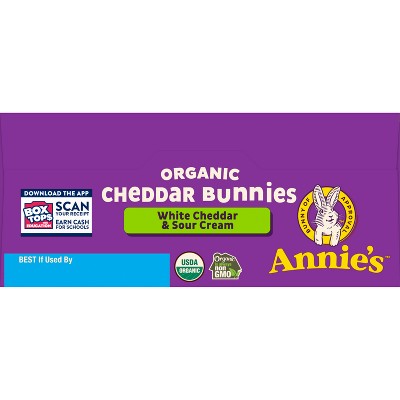 Annie's White Cheddar and Sour Cream Bunnies Crackers - 7.5oz