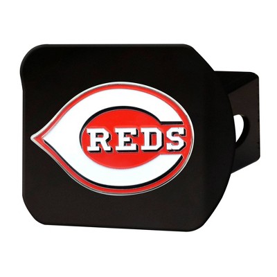  MLB Cincinnati Reds Metal Emblem Hitch Cover - Black 