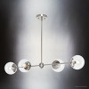Urban Ambiance Luxury Minimalist Indoor Chandelier,  5-7/8''H x 14-3/4"W x 40''D,  Brushed Nickel Finish, UHP4450 - 4 of 4