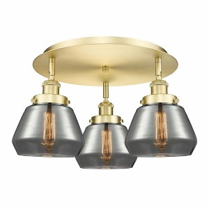 Fulton - 3 Light Flush Mount In Art Deco Style-8 Inches Tall and 18.25 Inches Wide - 1 of 1