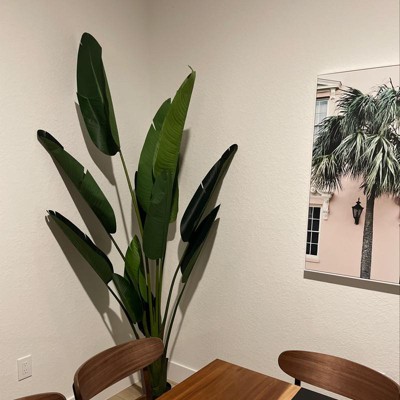 Bohemian 7' Lush Green Silk Palm Floor Plant in Pot