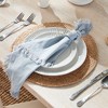 Plum & Post Aura Dinner Napkins - Light Blue - Pre-Washed Cotton - 4pc - 2 of 4