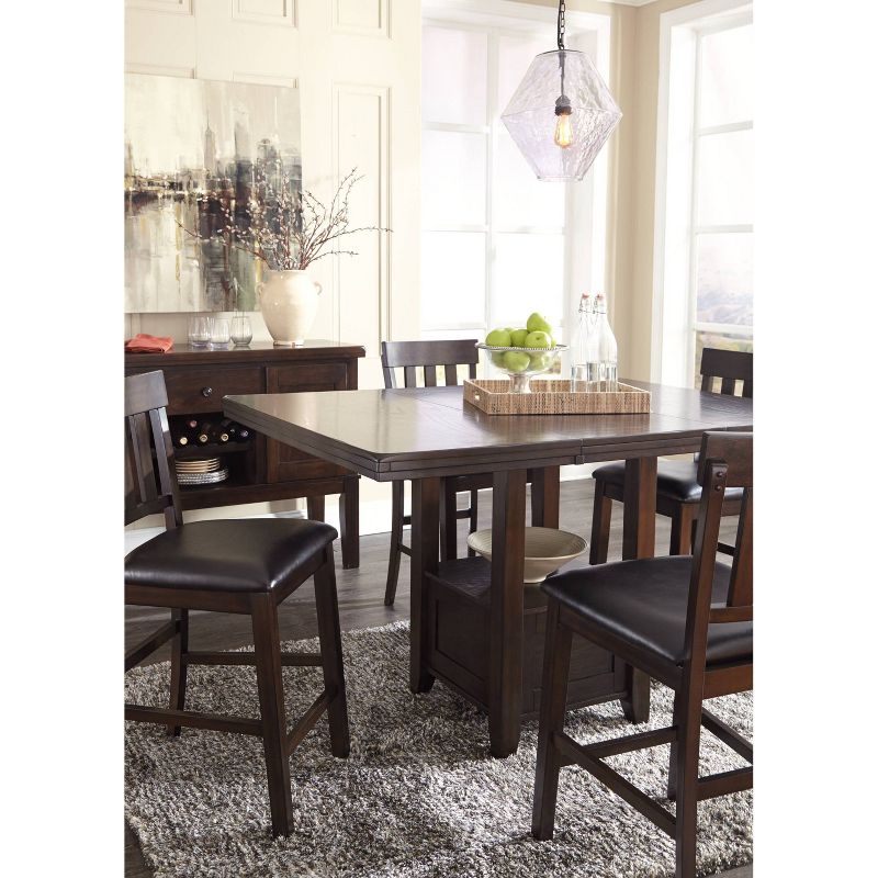 Counter Height Extendable Dining Table Dark Chestnut - Signature Design by Ashley, 5 of 9
