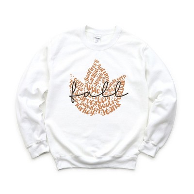 Simply Sage Market Women's Graphic Sweatshirt Cursive Fall Leaf