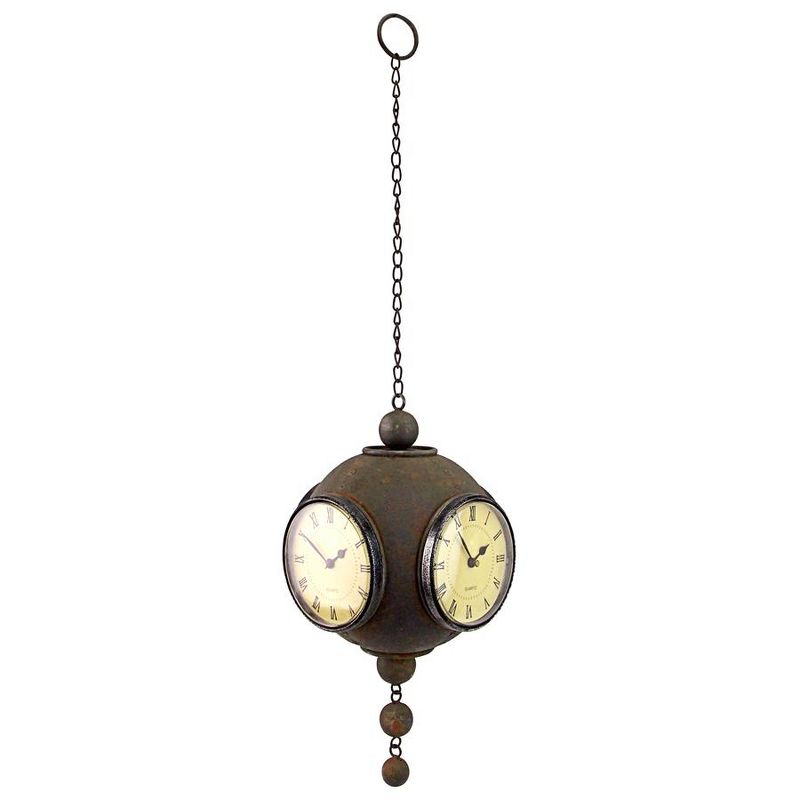 Design Toscano Victorian Grunge Four-Sided Hanging Spherical Clock, 4 of 7