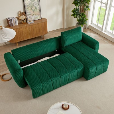 NicBex Modern Sofa Bed Corduroy Convertible Sleeper Sofa with Adjustable Backrest for Living Room and Office