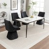 SEYNAR Modern Velvet 360 Degree Swivel Armless Dining chair Set of 4 - 2 of 4