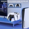 Beboncool PS5 Controller Charger Station for PlayStation 5 with AC Adapted White - 3 of 4
