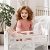 ROBOTIME Doll Furniture Doll Crib Changing Table, Wooden Doll Bed with Storage, Pretend Play Furniture, Gift for Girl, White, 10.8"*22"*21.3" - 4 of 4