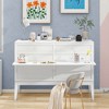 80.10"Queen Size Murphy Bed with Built-In Charging Station and a Shelf, White - 2 of 4