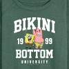 Women's - SpongeBob SquarePants - Bikini Bottom University Lightweight French Terry Wide Neck Long Sleeve Shirt - 2 of 4