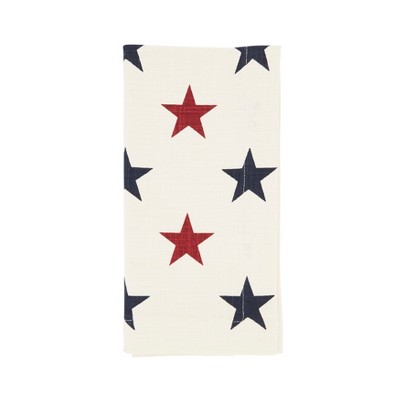 Saro Lifestyle Americana Stars Napkin (Set of 4), Red, 20"x20"