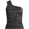Lands' End Women's Chlorine Resistant Shine Shirred One Shoulder Tankini Swimsuit Top - 3 of 4