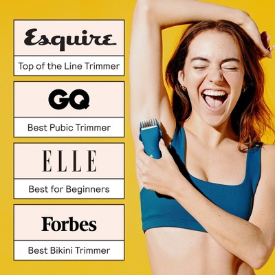 Meridian Trimmer Original Pubic & Body Hair Trimmer for Men & Women Below-the-Belt Groomer, Ball Trimmer, Bikini Trimmer - Ocean