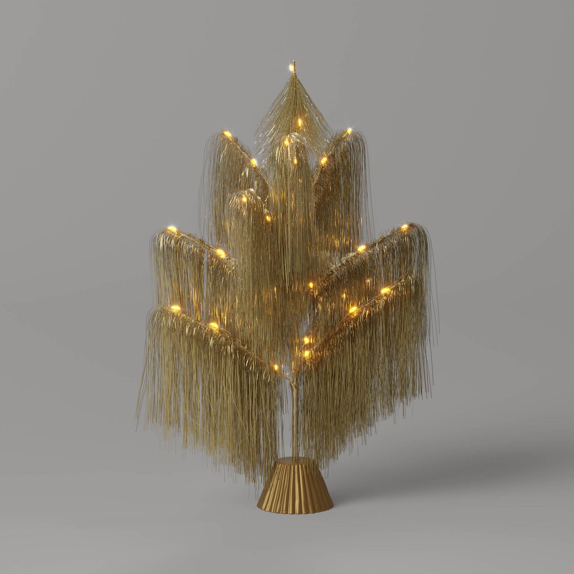 26" Pre-Lit Fringe Tinsel Artificial Christmas Tree - Threshold™