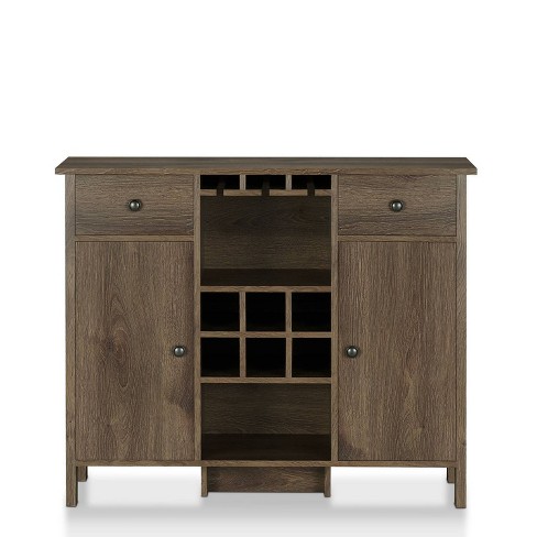 Cecilia Wine Cabinet Walnut Mibasics Target