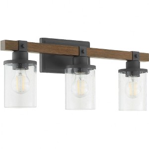 Quorum Lighting Alpine 3 - Light Vanity in  Textured Black Walnut - 1 of 1