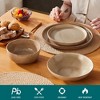 vancasso 16-Piece Brown Kiln-Glazed Ceramic Dinnerware Set - Rustic Full Service for 4 - 4 of 4
