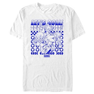 Men's Sonic the Hedgehog Blue Team Let's Roll T-Shirt - 1 of 4