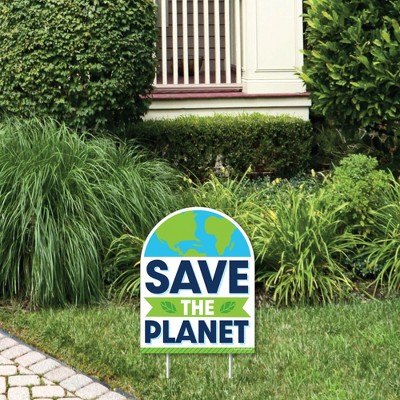 Big Dot of Happiness Happy Earth Day - Outdoor Lawn Sign - Save the Planet Yard Sign - 1 Piece