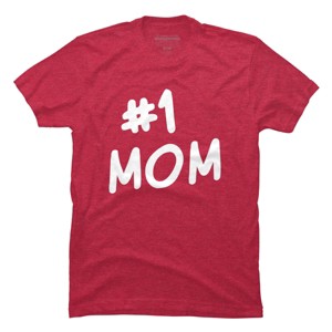 Men's Design By Humans Mother's Day 1# Best Mom in the World By happieeagle T-Shirt - 1 of 2