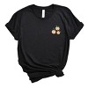 Simply Sage Market Just Peachy Rainbow Front and Back Design Short Sleeve Tee - XS - Black - 3 of 4