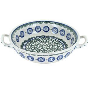 Blue Rose Polish Pottery C40 Ceramika Artystyczna Mini Casserole Dish with Handles - 1 of 1