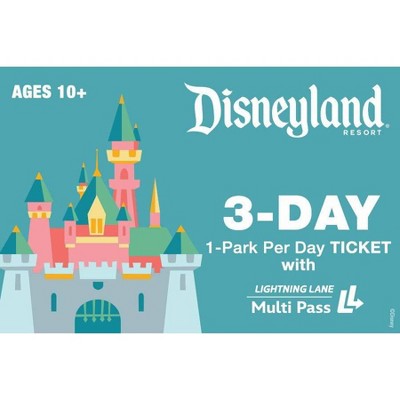 Disneyland 3-Day 1-Park Per Day Ticket with Lightning Lane Multi Pass $511 (Ages 10+)