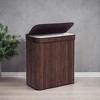 Laundry Basket with Lid Bamboo Laundry Storage, Removable Machine Washable Laundry Hamper with Handles, 26.4 Gallons, for Laundry Room - 2 of 4