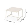 Modern Metal Outdoor End Table, Matte-Finished Patio Side Table for Outside, 20.5" Wide Rectangle Patio End Table -Christopher Knight Home - 3 of 4